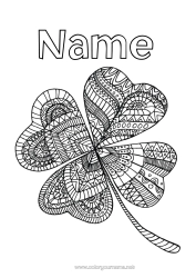 Free colouring Mandala Clover