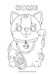 Desenho grátis Gato Sorte Japão Maneki Neko Cães e gatos