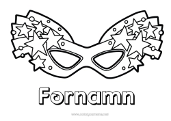 Gratis färgläggning Utklädnad Mask Karneval