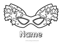 Free colouring Disguise Mask Carnival