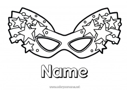 Coloring to customize Fancy dress Mask Carnival