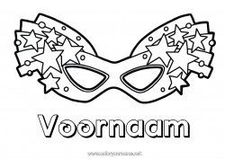 Gratis kleurplaat Vermomming Masker Carnaval