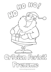 Pagină de colorat personalizată Moș Crăciun Crăciun 