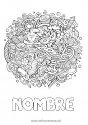 Dibujo libre Disfraz Careta Carnaval Martes de Carnaval Geografía Dibujos complejos para colorear País Brasil Día Mundial de la Música Maracas Instrumentos de música