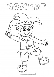 Colorear para personalizar Disfraz Carnaval Martes de Carnaval Joker Arlequín
