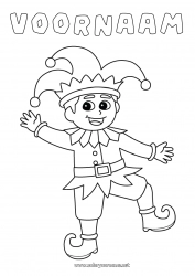 Gratis tekening Vermomming Carnaval Vastenavond Joker Harlekijn