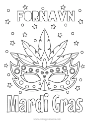 Gratis tegning Maske Karneval Fettisdagen