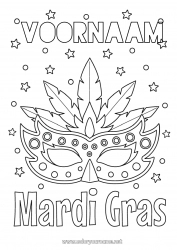 Gratis tekening Masker Carnaval Vastenavond