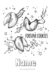 Free colouring Food Chinese New Year