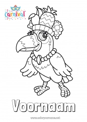 Gratis tekening Vogel Dier Carnaval Papegaai Brazilië Vogels en vliegende zoogdieren