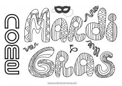 Disegno gratuito Carnevale Martedì grasso