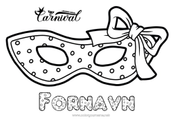 Gratis farvelægning Maske Carnival Fastelavn