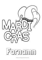 Gratis teckning Karneval Fettisdagen Joker
