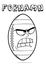 Gratis teckning Sport Super Bowl Rugby Rugbyboll Lagsporter