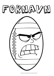 Gratis fargelegging Sport Super Bowl Rugby Rugbyball Lagidrett