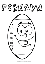 Gratis tegning Sport Super Bowl Rugby Rugbyball Lagidrett