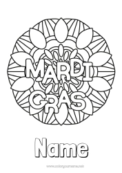 Free colouring Carnival Mardi Gras