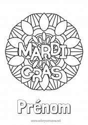 Coloriage gratuit Carnaval Mardi gras