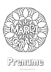 Pagină de colorat gratuită Carnaval Marțea Grasă