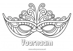 Gratis tekening Masker Carnaval Vastenavond