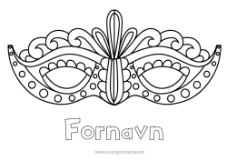 Gratis fargelegging Maske Karneval Fettisdagen