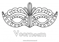 Gratis tekening Masker Carnaval Vastenavond