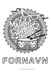 Gratis tegning Mandala Karneval Fettisdagen