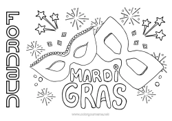 Gratis fargelegging Maske Karneval Fettisdagen