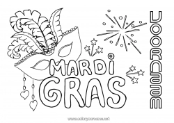 Gratis tekening Masker Carnaval Vastenavond