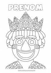 Dessin gratuit Déguisement Masque Carnaval Mardi gras Roi