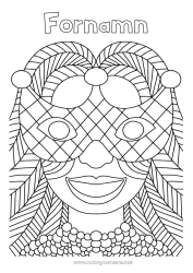 Gratis teckning Utklädnad Mask Karneval Fettisdagen