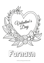 Gratis tegning Hjerte Jeg elsker deg. Valentinsdagen 