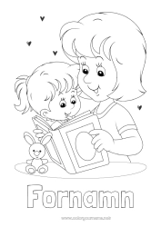 Gratis färgläggning Mamma Grattis på födelsedagen Jag älskar dig.