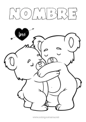 Dibujo libre Papá Abuelo Te amo Animales Día de San Valentín Koala Otros animales del mundo