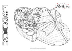 Gratis tegning Blomster Hjerte Jeg elsker deg. Valentinsdagen 