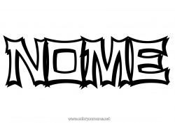 Desenho grátis Nome decorado Ninja