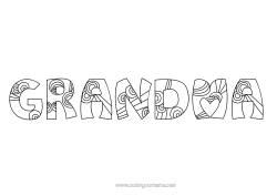 Free coloring Cute Calm and zen Mandala Number Decorated name