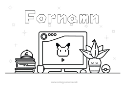 Gratis färgläggning Pokémon Tecknad film