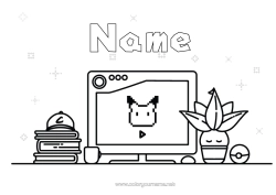 Colouring to customise Pokémon Cartoon