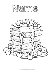 Free colouring Children's activities Connecting points Candlemas Pancakes Carnival Mardi Gras Connect the Numbers