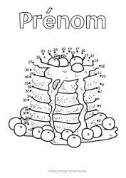 Coloriage gratuit Activités enfants Points à relier Chandeleur Crêpes Carnaval Mardi gras Nombres à Relier