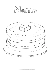 Free colouring Children's activities Connecting points Candlemas Pancakes Carnival Mardi Gras
