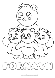 Gratis fargelegging Dyr Panda Andre dyr i verden Klem