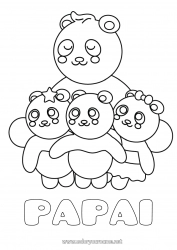 Página de desenho infantil Animal Panda Outros animais do mundo Abraço