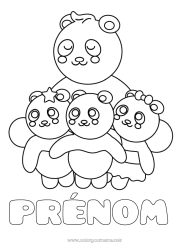 Dessin gratuit Animal Panda Autres animaux du monde Câlin