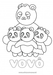 Página de desenho infantil Animal Panda Outros animais do mundo Abraço