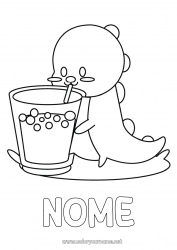 Disegno gratuito Carino Kawaii Dinosauri Animale