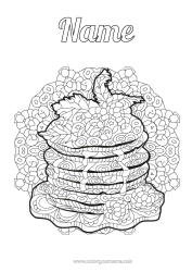 Free colouring Candlemas Pancakes Carnival Mardi Gras