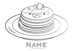 Free colouring Candlemas Pancakes Carnival Mardi Gras
