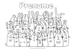 Pagină de colorat gratuită Iepure 2023 Animal Animale din pădure